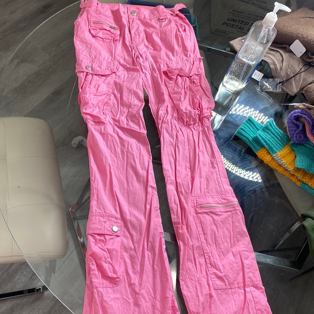 Size 2 Pink cargo pants like new stylish